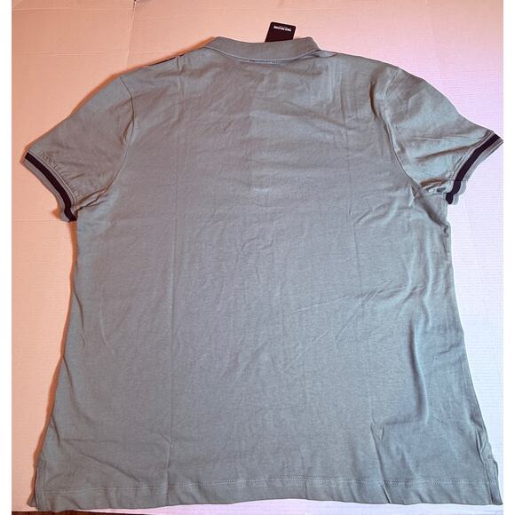 True Religion Polo Shirt XL Green Bay Logo Trim Relaxed Fit Short Sleeve NWT - Picture 2 of 8